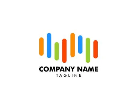 Sound Wave Equalizer Audio Logo Vector Icon Stock Illustration