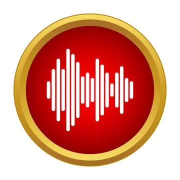 Sound wave equalizer bars icon representing audio frequency Stock Illustration