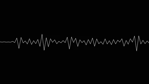 Sound wave equalizer isolated on black background. Video stock 148385871