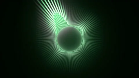 Sound wave equalizer. Loopable green colored VJ motion graphics, audio vu meter Stock Footage 171779587