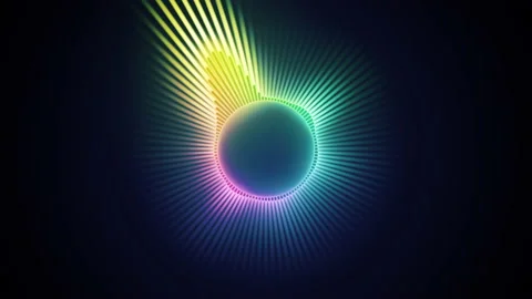 Sound wave equalizer. Loopable VJ motion graphics, audio vu meter spectrum Stock Footage 195763960