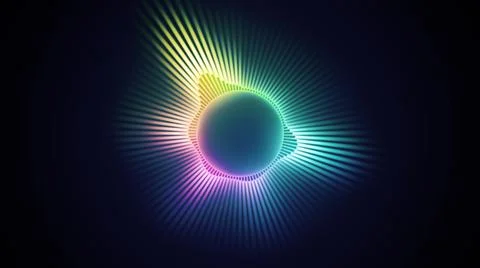 Sound wave equalizer. Loopable VJ motion graphics, audio vu meter spectrum Stock Illustration