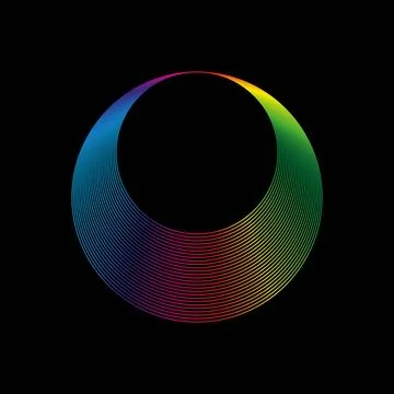 Sound wave, equalizer rainbow color gradient. Modern future technology. Vector Stock Illustration