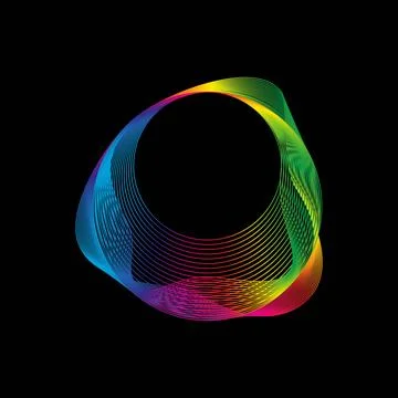 Sound wave, equalizer rainbow color gradient. Modern future technology. Vector Stock Illustration