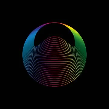 Sound wave, equalizer rainbow color gradient. Modern future technology. Vector Stock Illustration