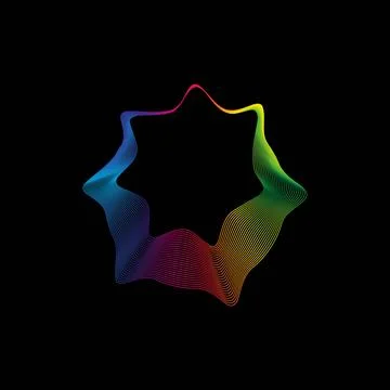 Sound wave, equalizer rainbow color gradient. Modern future technology. Vector Illustrazione stock
