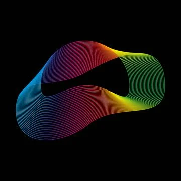 Sound wave, equalizer rainbow color gradient. Modern future technology. Vector Illustrazione stock