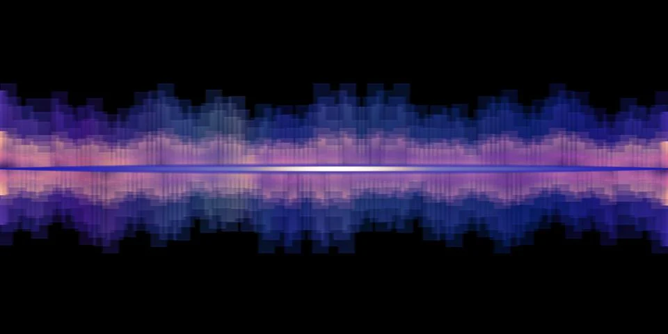 Sound wave equalizer sound effect DJ 3D illustration Stock Illustration