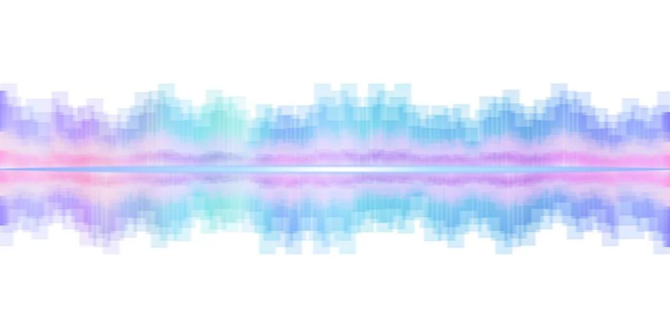 Sound wave equalizer sound effect DJ 3D illustration Stock Illustration