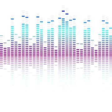 Sound wave equalizer vector design. Vector illustration on a white background Stock Illustration