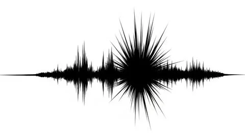 Sound wave explosion Stock Illustration