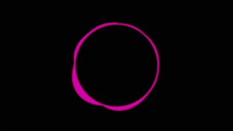 Sound wave in form of pink circle isolated on black background. Stock Footage 229167268