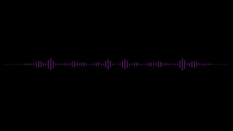 Sound wave in form of thin bars equalizer. Electronic beats visualisation Stock Footage 296885882
