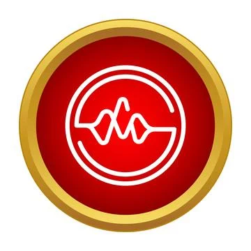 Sound wave frequency equalizer measuring signal icon Illustrazione stock