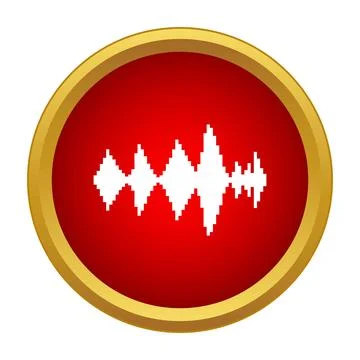 Sound wave frequency showing audio data visualization Stock Illustration
