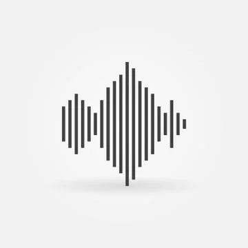 Sound wave icon or logo Stock Illustration