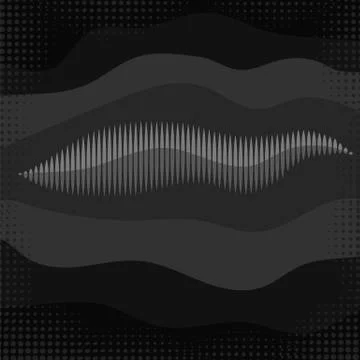Sound Wave Icon. Screen of Equalizer. Musical Vibration Graph. Radio Wave Stock Illustration