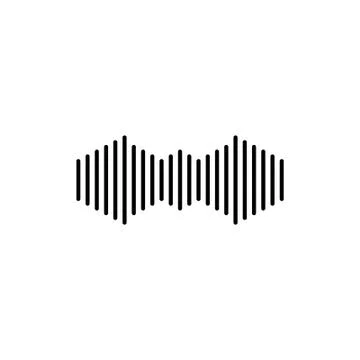 Sound wave icon. simple flat vector illustration. Stock Illustration