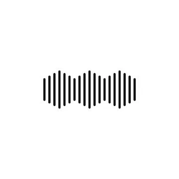 Sound wave icon. simple flat vector illustration. Illustrazione stock
