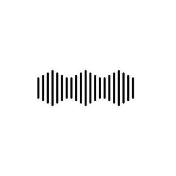 Sound wave icon. simple flat vector illustration. Stock Illustration