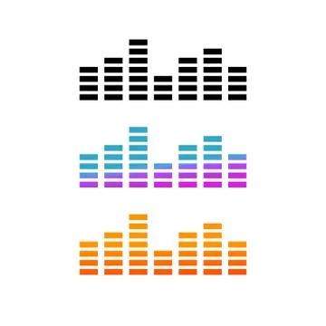 Sound wave icon. simple flat vector illustration. イラスト素材