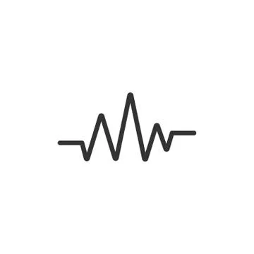 Sound wave icon. Vector illustration, flat design. Stock Illustration