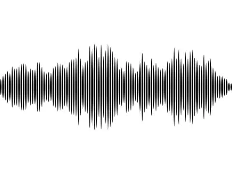 Sound wave icon. Vector illustration, flat design. Stock Illustration