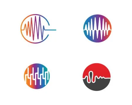 Sound wave ilustration logo vector icon Stock Illustration
