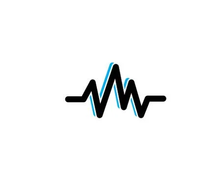 Sound wave ilustration logo vector icon Illustrazione stock