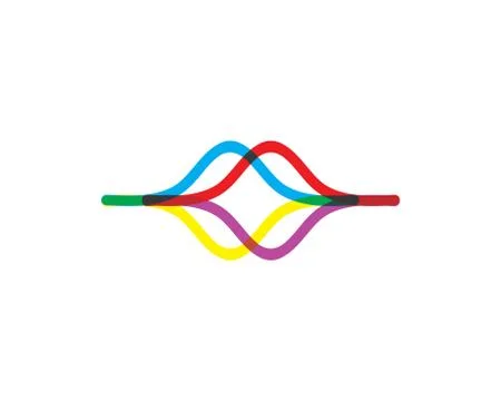 Sound wave ilustration logo vector icon Stock-Illustration