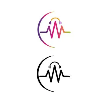 Sound wave ilustration logo vector icon template Stock-Illustration