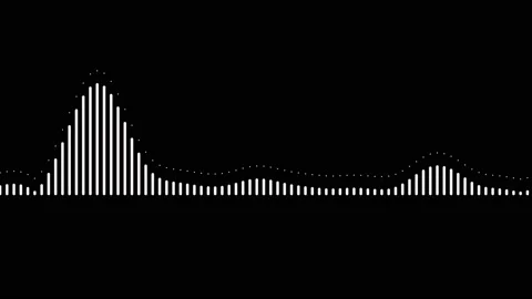 Sound wave isolated on black background. | Stock Video | Pond5