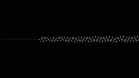Sound wave isolated on black background. | Stock Video | Pond5