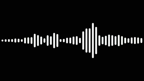 Sound wave isolated on black background. | Stock Video | Pond5