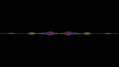 Sound wave isolated on black background. | Stock Video | Pond5