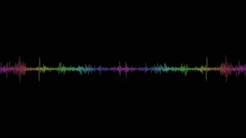 Sound wave isolated on black background. | Stock Video | Pond5