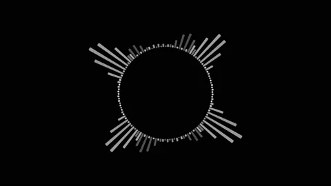 Sound wave isolated on black background. | Stock Video | Pond5
