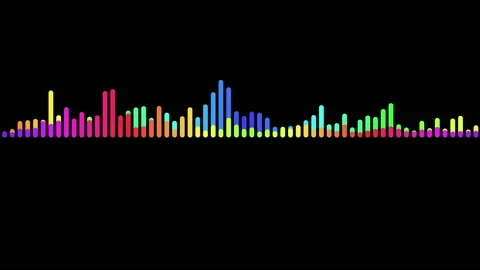 Sound wave isolated on black background. | Stock Video | Pond5