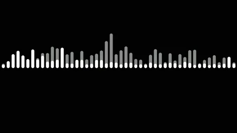 Sound wave isolated on black background. | Stock Video | Pond5