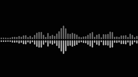 Sound wave isolated on black background. | Stock Video | Pond5