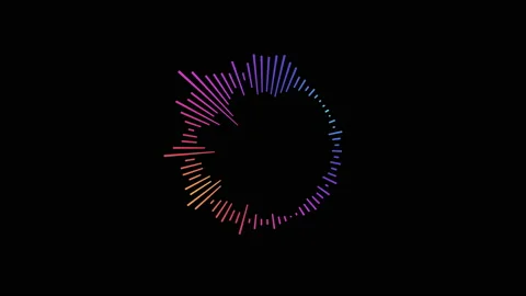 Sound wave isolated on black background. Stock Footage 218416163