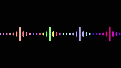 Sound wave isolated on black background. Stock Footage 218416306