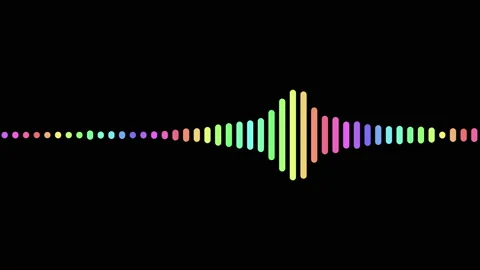 Sound wave isolated on black background. Stock Footage 218416309