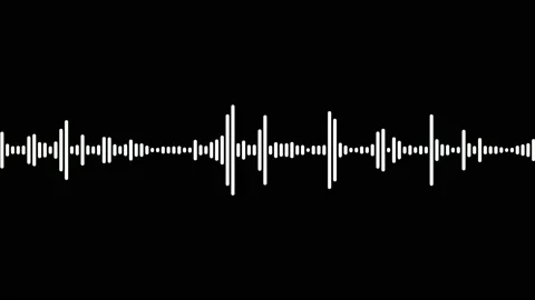 Sound wave isolated on black background. | Stock Video | Pond5