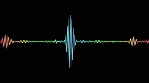 Sound wave isolated on black background. | Stock Video | Pond5