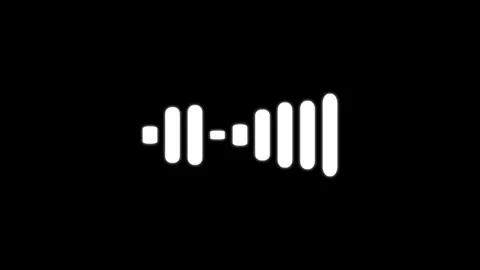 Sound wave isolated on black background. Visualizer equalizer meters modern.. Stock Footage 307420334