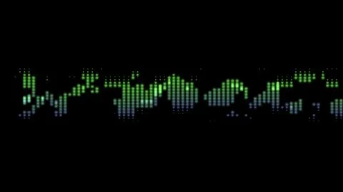 Sound wave isolated on black background. Line digital sound wave equalizer... イラスト素材