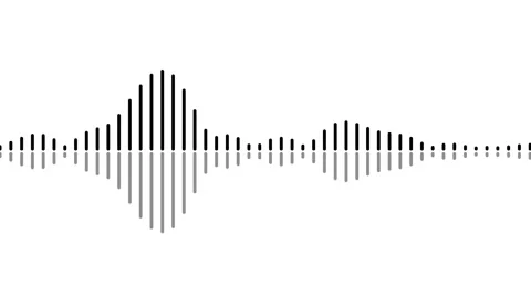 Sound wave isolated on white background. | Stock Video | Pond5