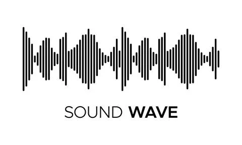 Sound wave isolated on white background vector illustration 库存插图