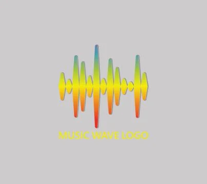 Sound Wave logo. Illustrazione stock